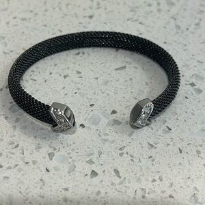 Skagen Stainless Steel Black Mesh Cuff Bracelet